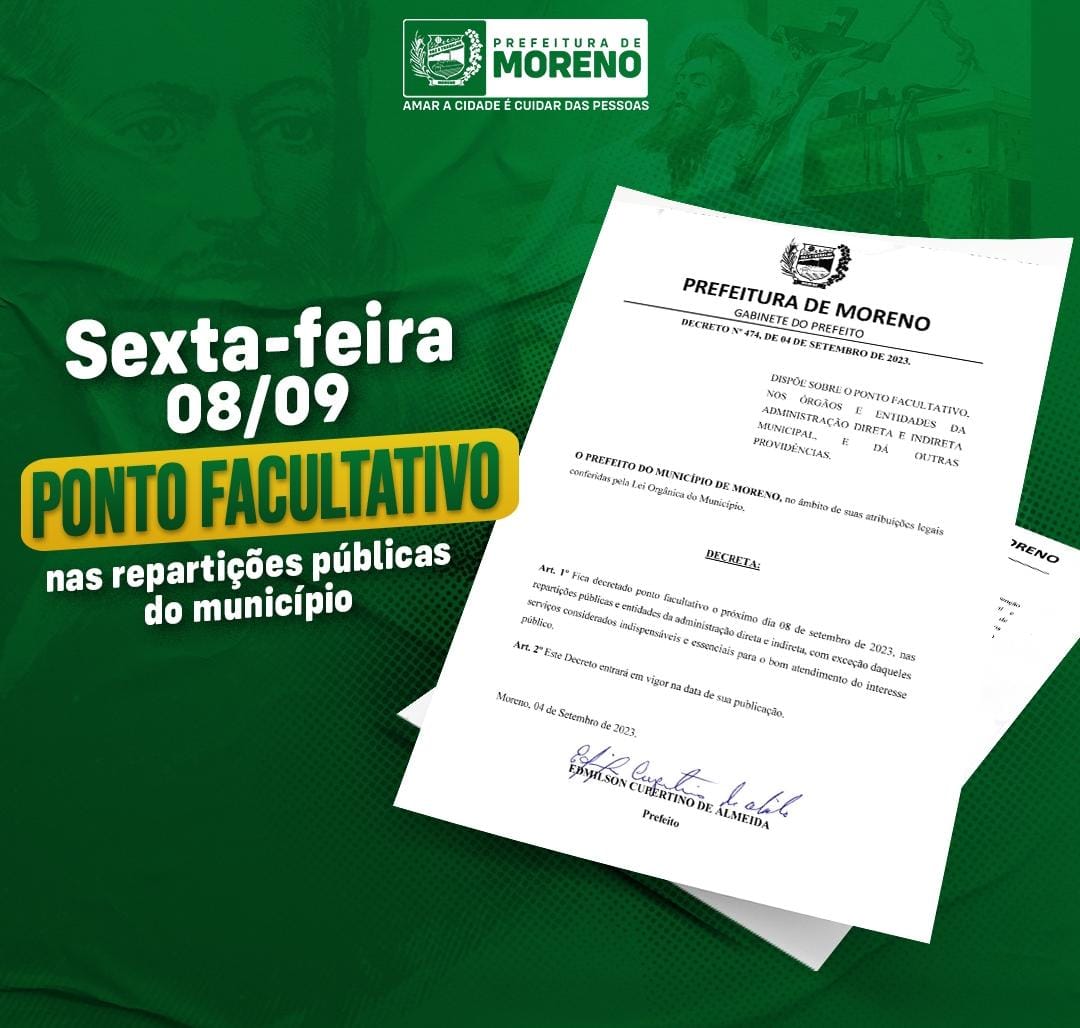 Sexta Feira 08/09  – Ponto Facultativo