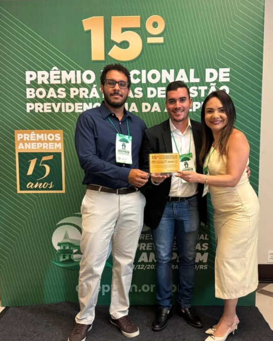 MorenoPrev recebe, em Gramado, prêmio de Boas Práticas de Gestão Previdenciária